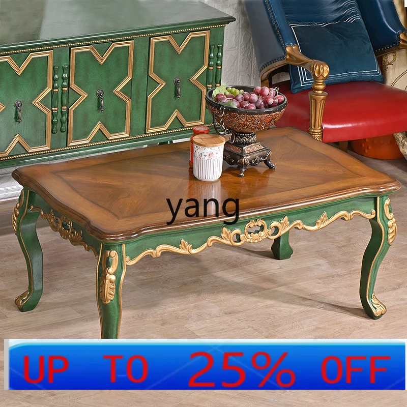 

LH living room coffee table combination solid wood retro furniture antique coffee table