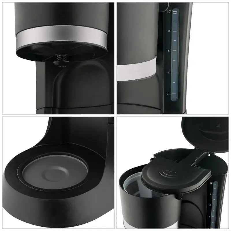 600ml의 열 유리병 전기 드립 커피 메이커가 있는 커피 머신