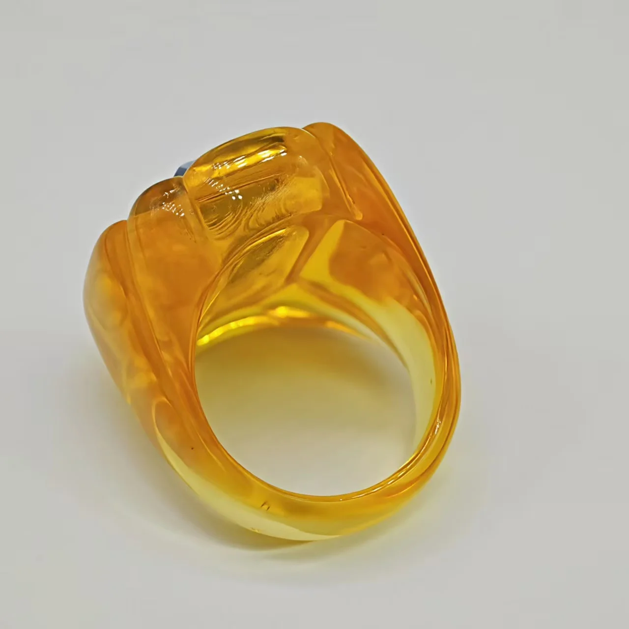 خاتم مستطيل أصفر كلاسيكي جديد لخريف 2025 #4