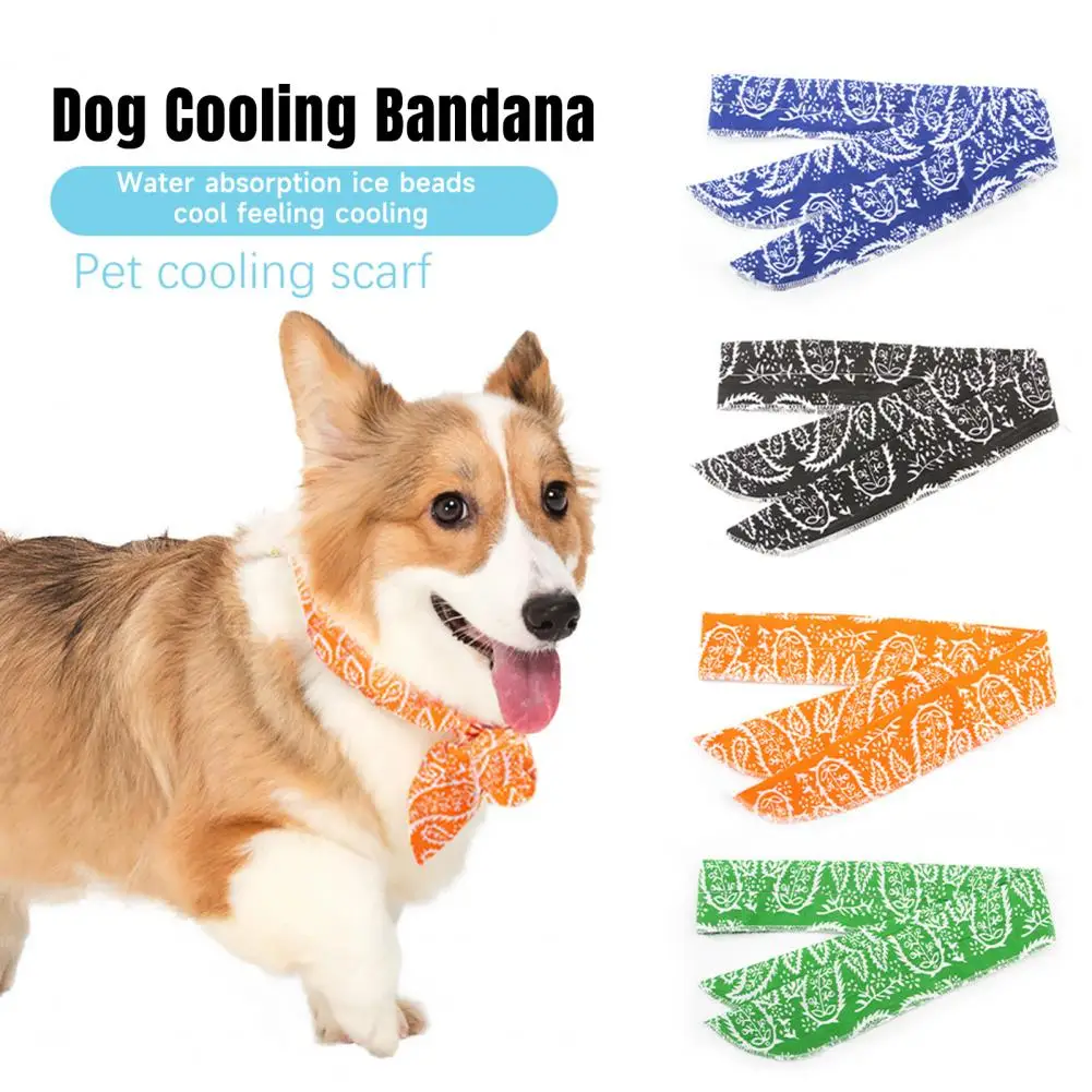 Pet Cooling Ice Scarf for Dogs Cats，Adjustable Cooling Cat Collar Bib，Stay Cool in Hot Weather，Lightweight，Dog Supplies