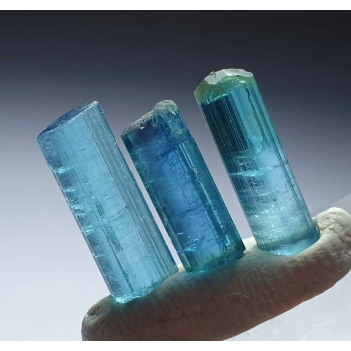 Brazilian Elbaite Crystal Points, 10g 5-15mm Rainbow Mix, Display Box for Mineral Collection