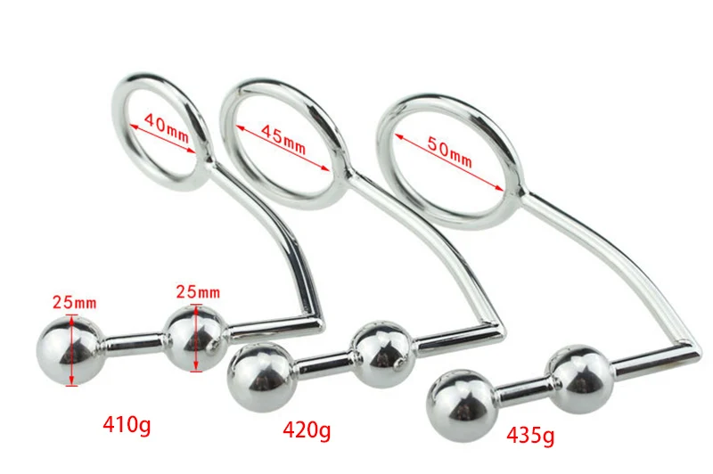 Male Chastity Cock Lock Anal Plugs /Cock Lock intruder with ball /Male metal Anal hook ring butt plug Alternative sex toys