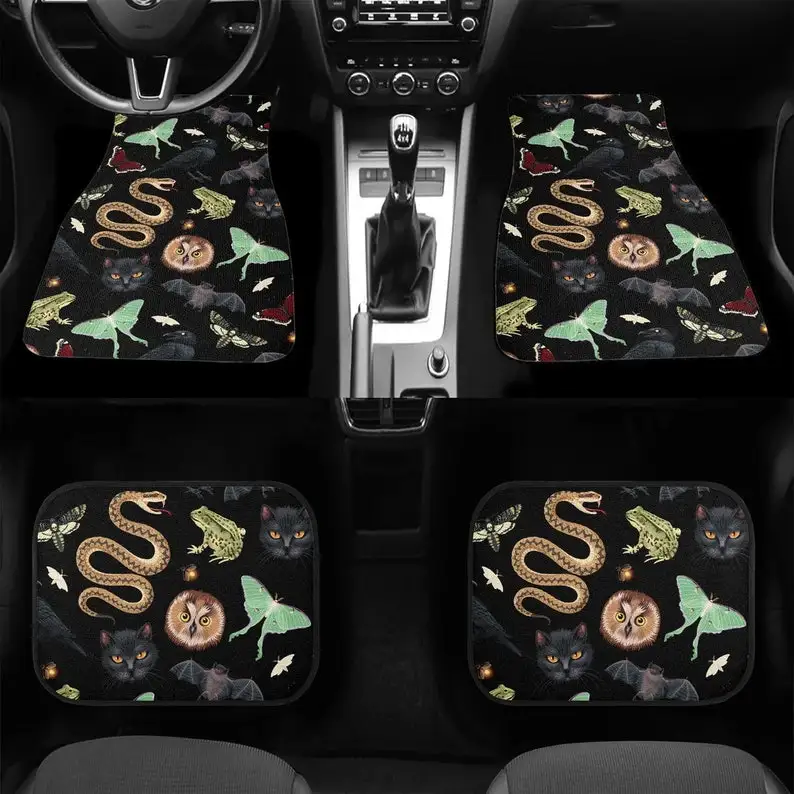 witchy creature Car Mats, witchcraft Car Floor Mats, Cute Car Accessories, mystical car Mats