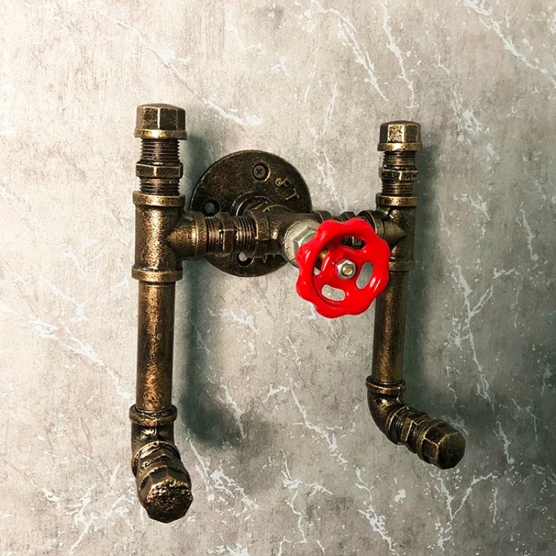Industrial wind metal hook old retro nostalgic water pipe hook wall hanging clothes and hats bar clothing store clothes hook