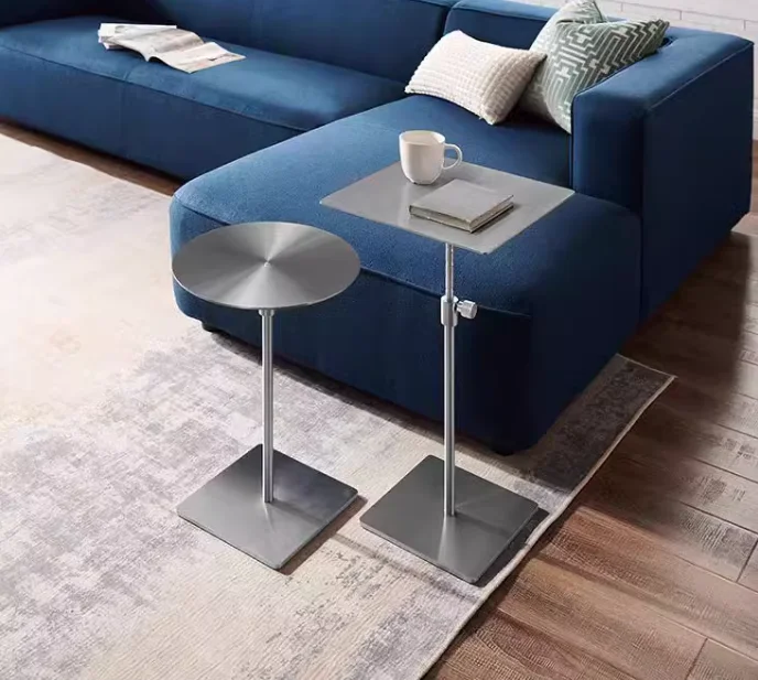 Stainless steel lifting edge a few small round table high foot small tea table