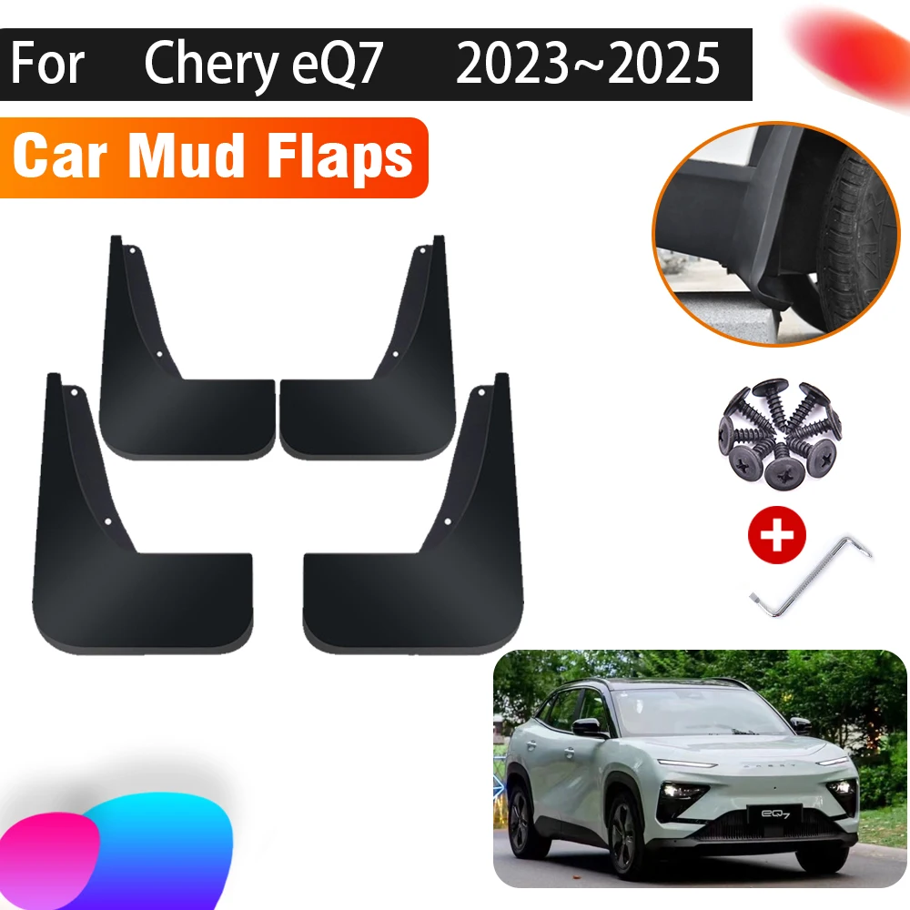 

Anti-dirty Car Mudguards For Chery eQ7 2023 2024 2025 Auto Anti-splash Mud Flaps Splash Guard Front Rear Fender Car Accessories