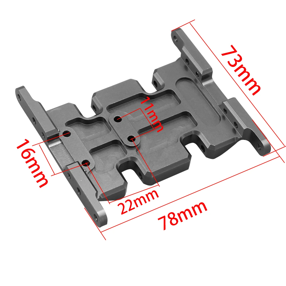 1 قطعة الألومنيوم المعادن لوح التزلج علبة التروس قوس ل 1/10 RC المسار سيارة SCX10 90047 90022 90028 ترقية أجزاء الملحقات