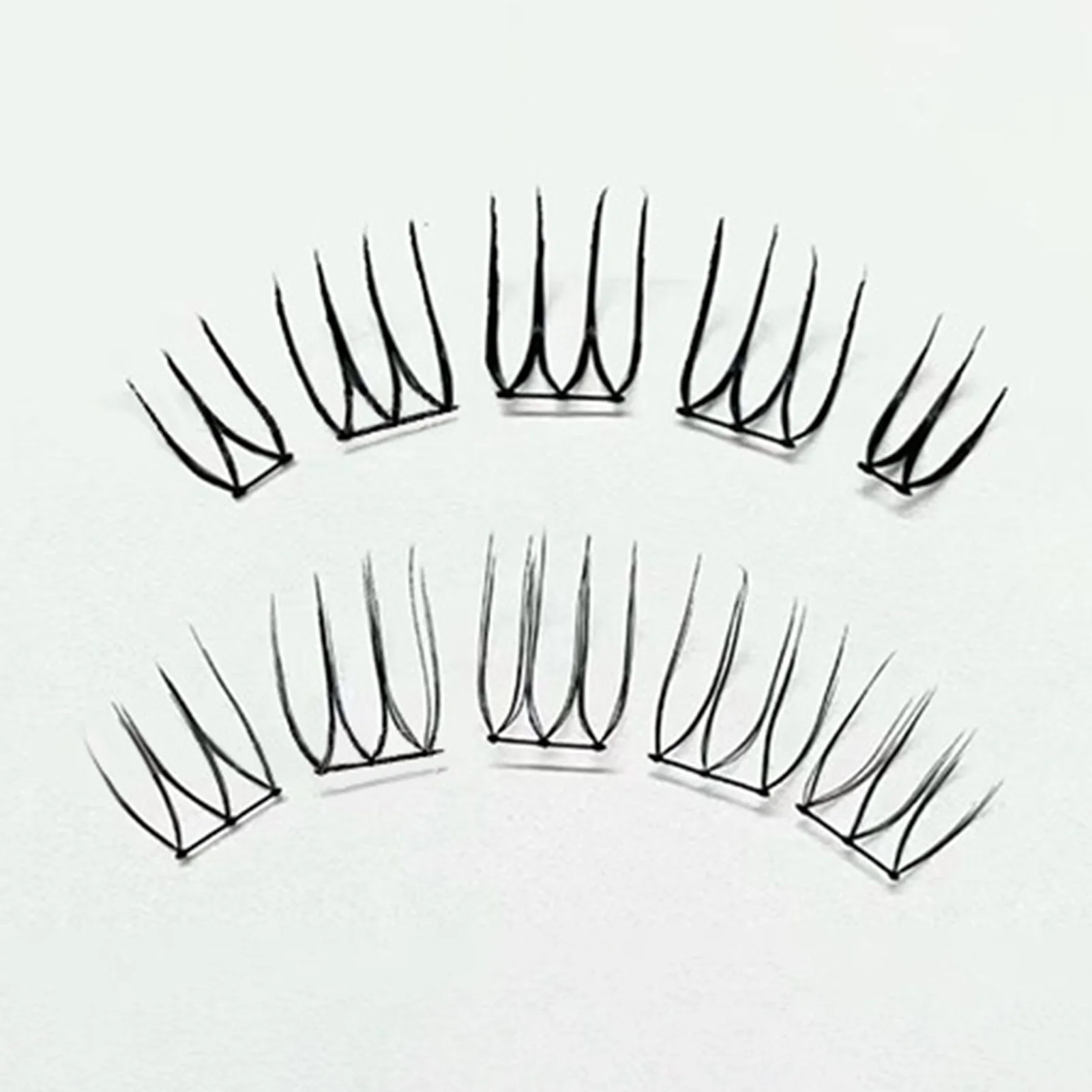 رموش صناعية على شكل حرف U على الطراز الكوري رموش يومية طبيعية رموش فردية سميكة للنساء منتجات مكياج كوسبلاي #4