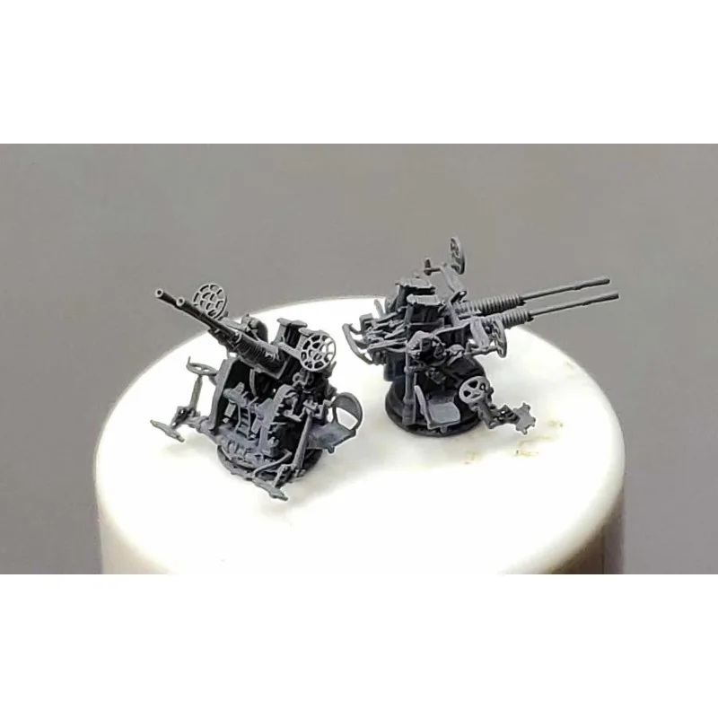 IJN35003 1/350 Japanese Type 96 25mm Twin AA Gun Early Type - 3D Printed Adjustable Elevation for IJN Warship Models