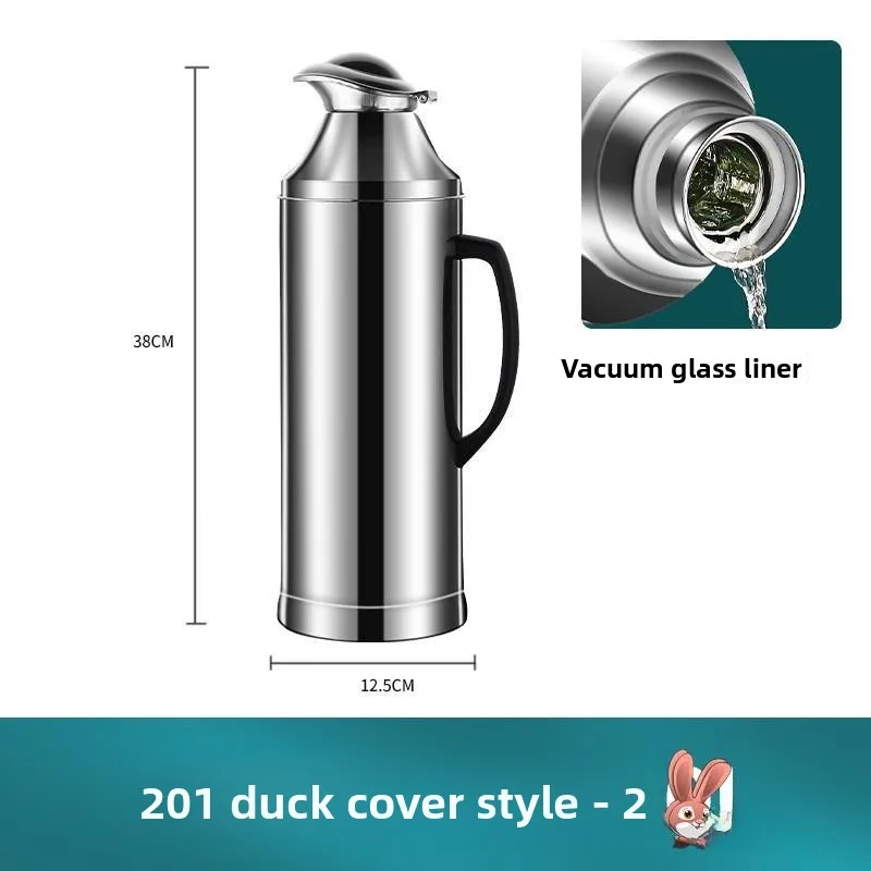 

Large Capacity Stainless Steel 304 Hot Water Bottle Thick Glass Inner Pot for Home Student Dormitory Insulated Tea Pot