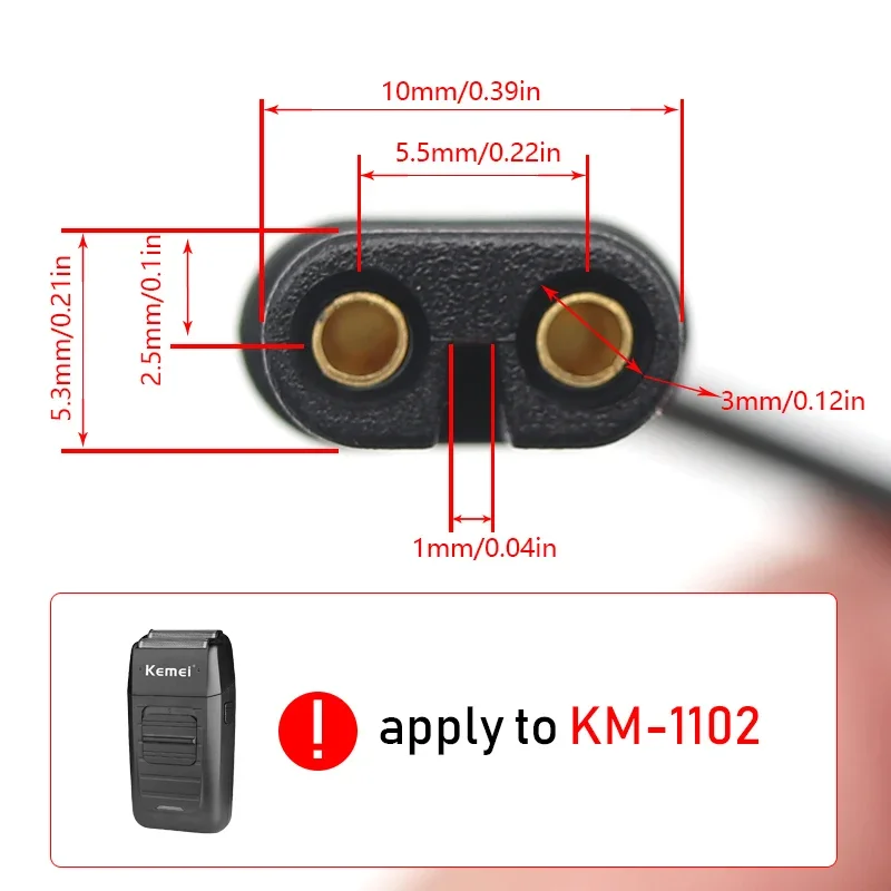 For Kemei KM-1102 Original USB Power Charger Cable Professional Hair Clipper Hair Trimmer Machine Accessories