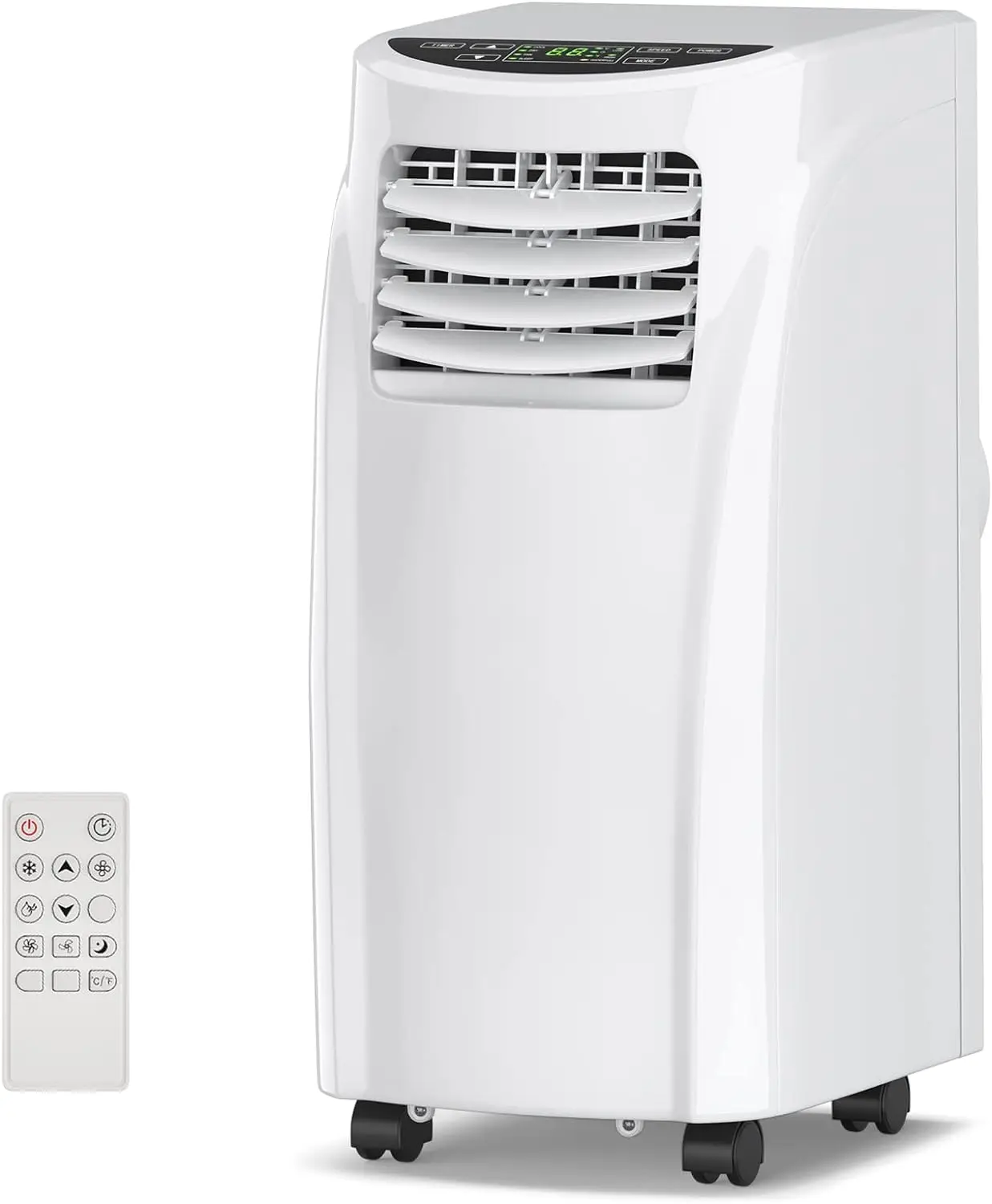 AC portabel, Unit AC ruang hingga 230Sq.Ft dengan fungsi Remote Control Dehumidifier pemasangan dinding jendela