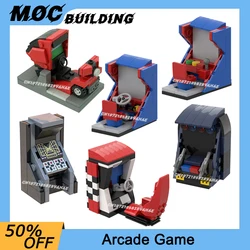 MOC Building Blocks Game Series Scene Modular Arcade Gaming Machine Racing Shooting Model Assembly Bricks Toys Creative Gifts