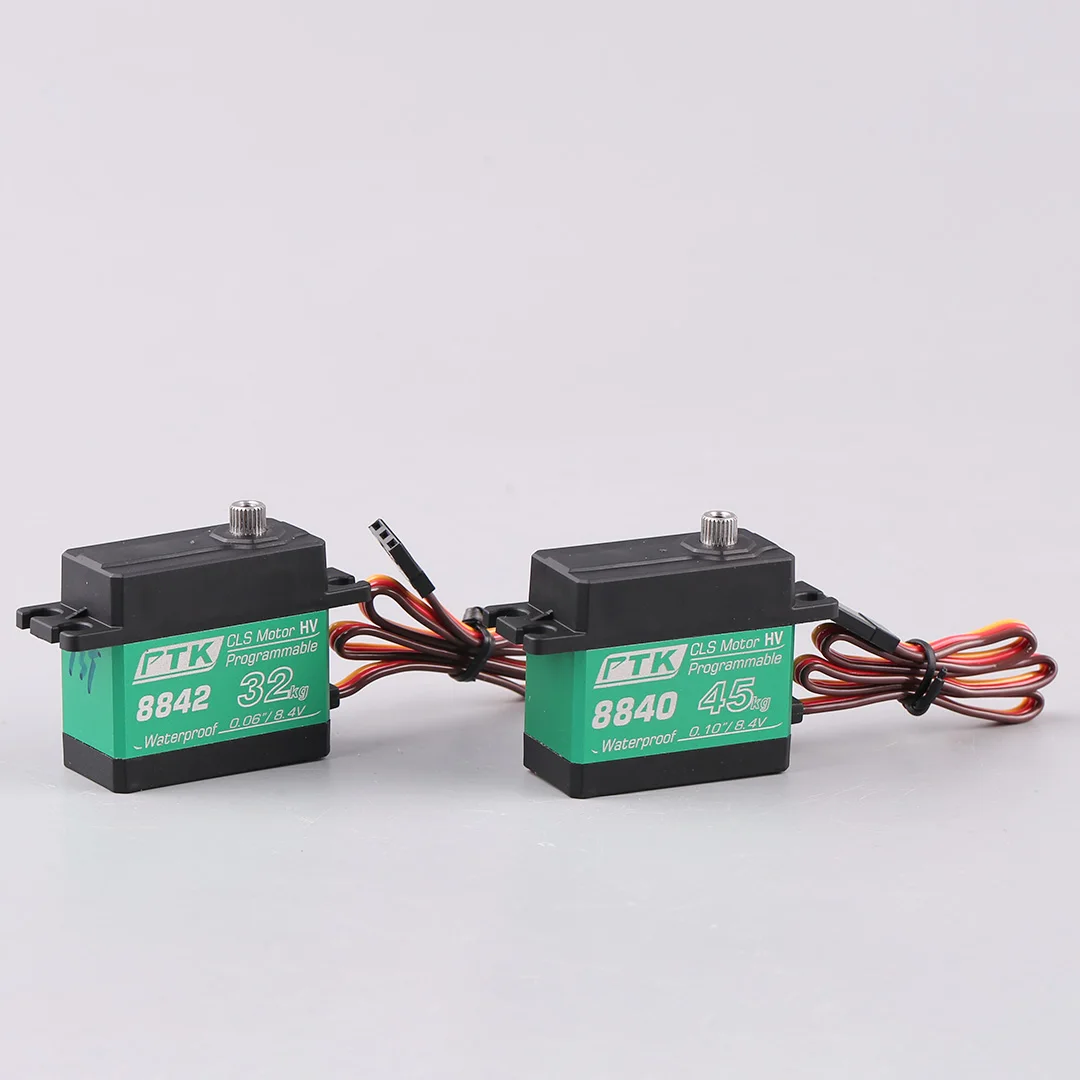 PTK 8840 8842 metal teeth CNC machining servo 32kg 45kg high torque mold fixed wing servo