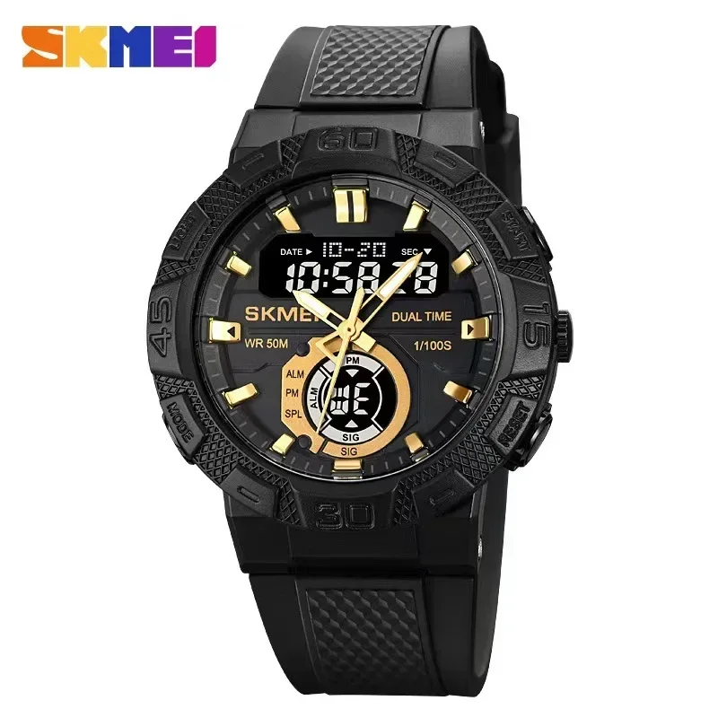 

SKMEI1881 Mens Casual Stopwatch Clendar Clock 50M Waterproof Wristwatches reloj hombre Multifunctional LED Light Digital Sport W