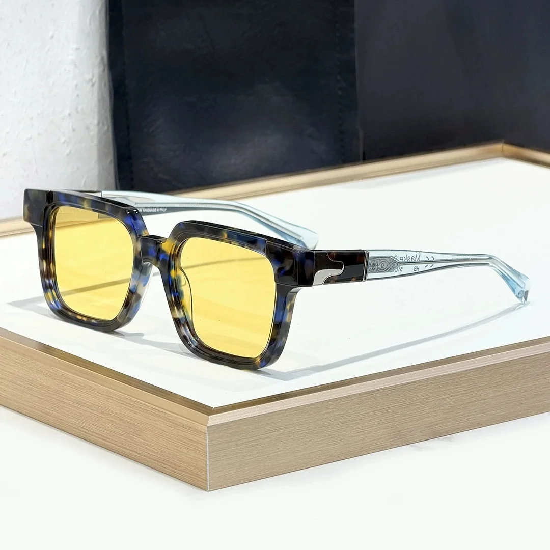 Belight Optical MASKE S4 Square Shape Vintage Retro Acetate Men Women Cool Fashion Trendy Sunglasses With Case