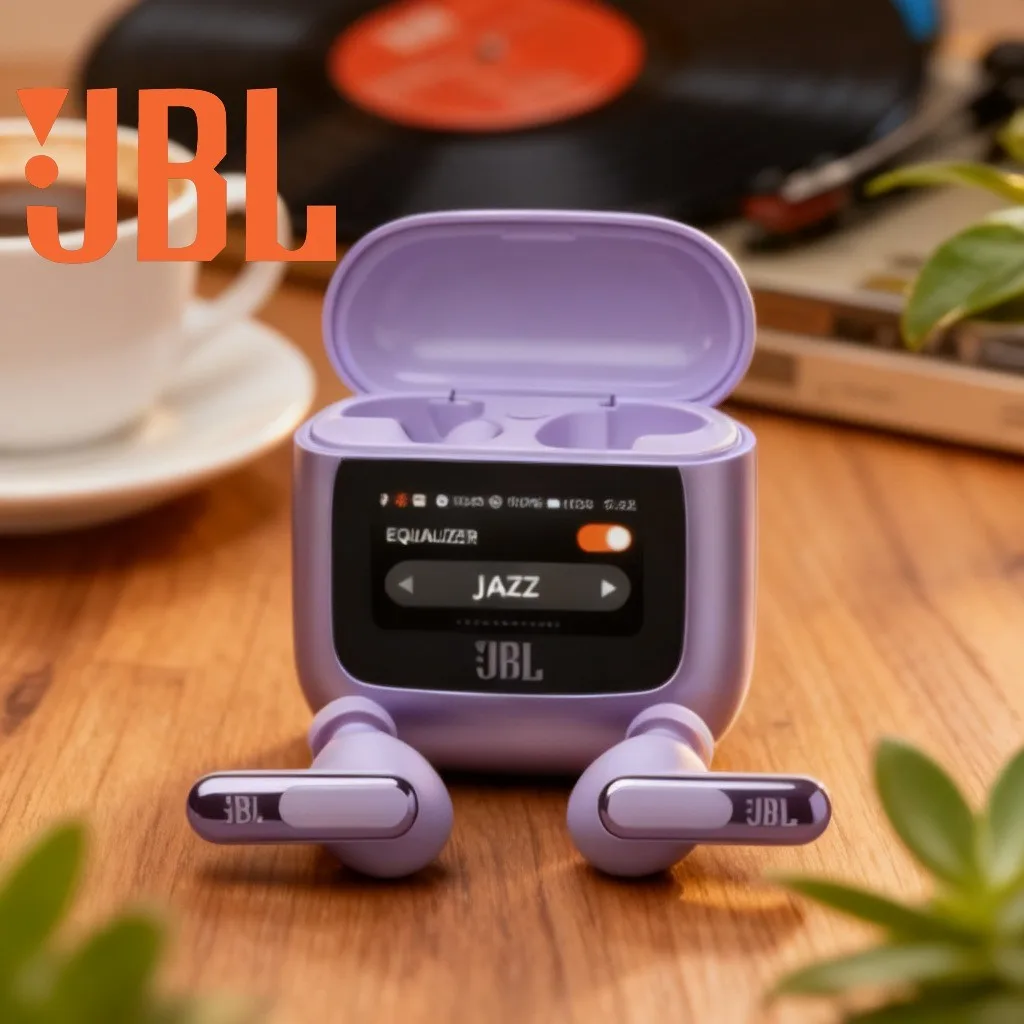 JBL LIVE BEAM3 Wireless Noise Cancelling Bluetooth Earbuds with Colorful Pod, Waterproof, Touch Control, Built-in Mic & Long Bat