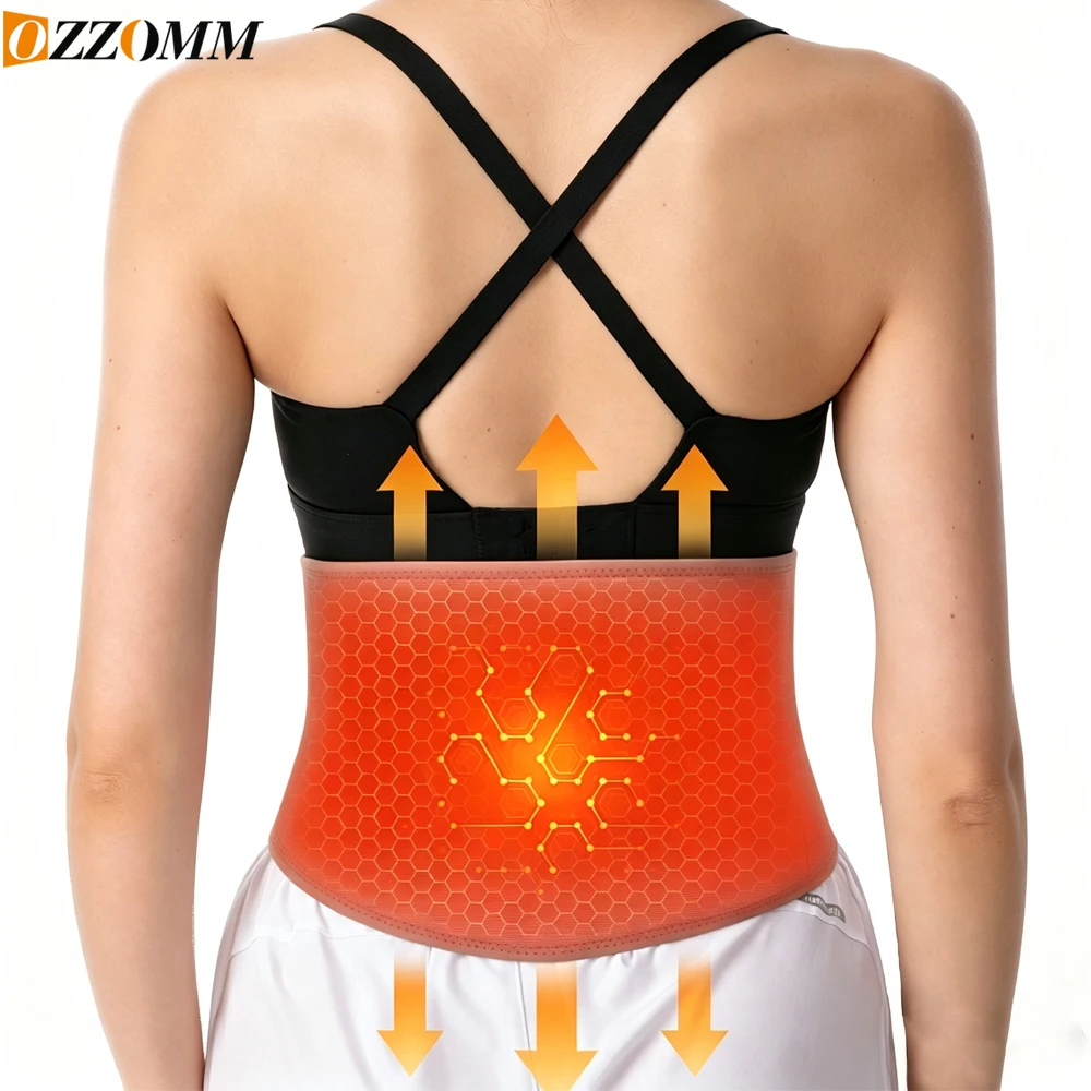 1PC Winter Graphene Heating Waist Belt, Fleece-Lined Lumbar Support Wrap for Cold Weather, Windproof Abdominal Band for Running