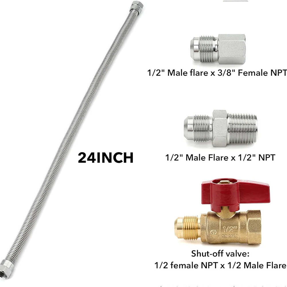 Brass Gas Ball Valve 1/2 Inch Female NPT With 90 Degree Quick Open Handle For BBQ Grill Heater Replacement Parts Kit