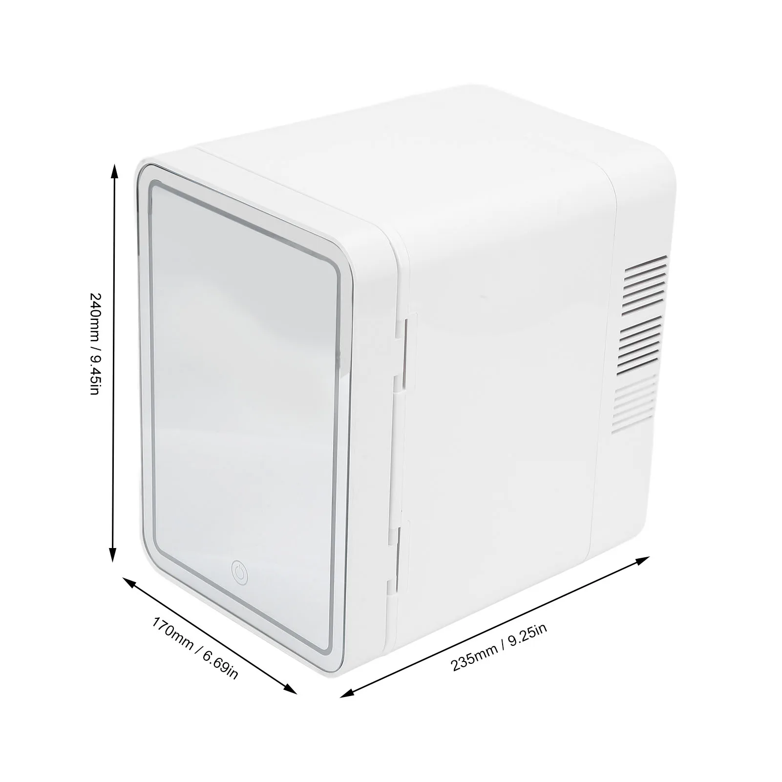 ثلاجة للعناية بالبشرة سعة 6 لتر، 3 تروس خفيفة، مرآة مكياج محمولة، مبرد وثلاجة تجميل مصغرة لتدفئة حليب الصدر #4