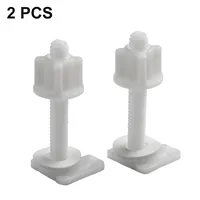 Plastic Toilet Seat Hinge Repair Bolts + Fitting Screws +Washers Kit Accessories Bathroom Toilet Lid Replacement Patrts