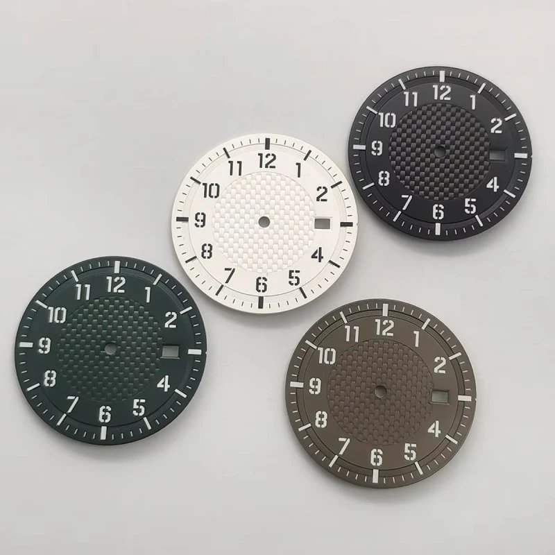 High-e 33.8mm NH35/NH36 Trendy Exquisite Luminous Pilot-Style Movement Watch Dial Modification Parts Luminous Components Sterile