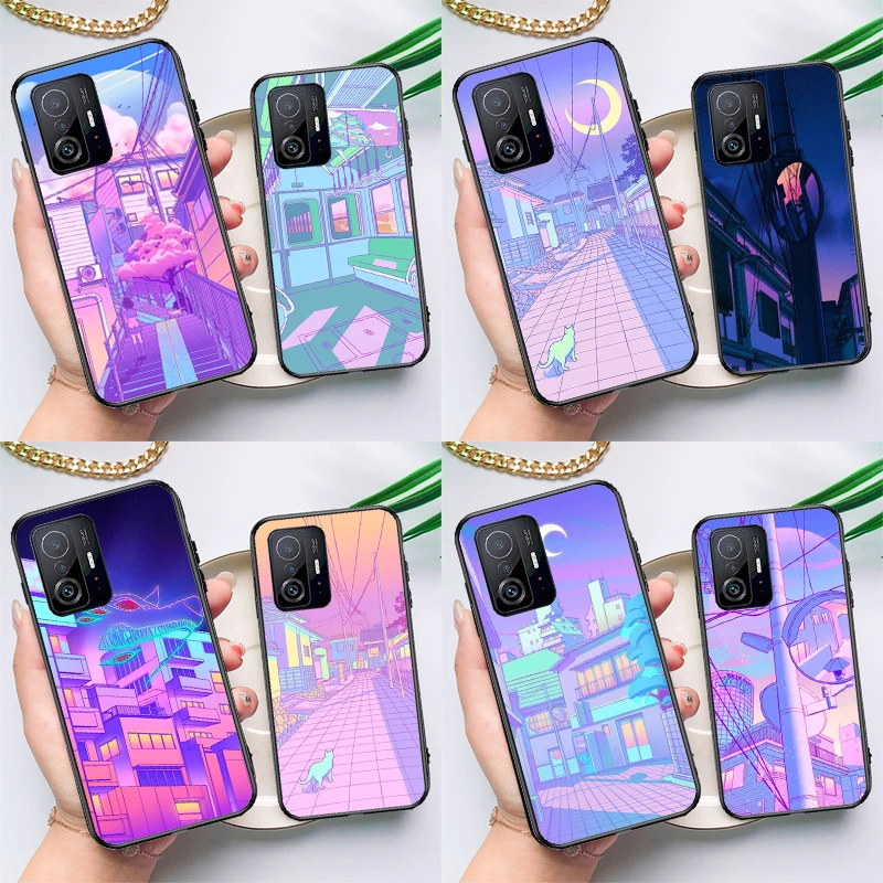Чехол Pastel для POCO F5 X5 X3 Pro X4 F4 GT F3 M5s C40, чехол для Xiaomi 13 12 Lite 11T 12T Pro 12X, Япония, Киотский город