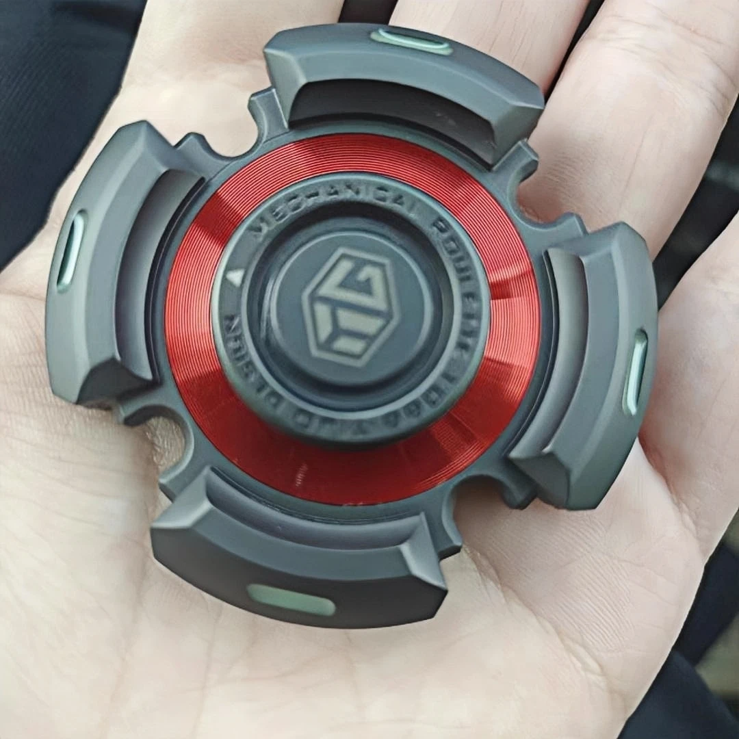 Fidget Spinner per adulti e bambini, figure giocattolo per alleviare lo stress e l'ansia, girandola per dita in metallo, luce luminosa, ADHD