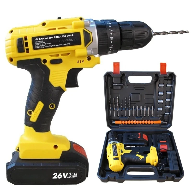 36V Cordless Electric Screwdriver Drill Li-ion Battery Variable Speed Power Tool Kit For Nepal