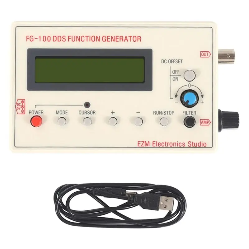 MLGB-DDS Function Signal Generator Function Signal Generator FG-100 1HZ-500KHZ Multi-Functional Frequency Oscilloscope Easy Inst