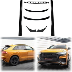 New Design For Audi Q8 Sline S-line 2018 2019 2020 2021 2022 Rear & Front Bumper Lip Spoiler Splitter Side skirts Body Kit