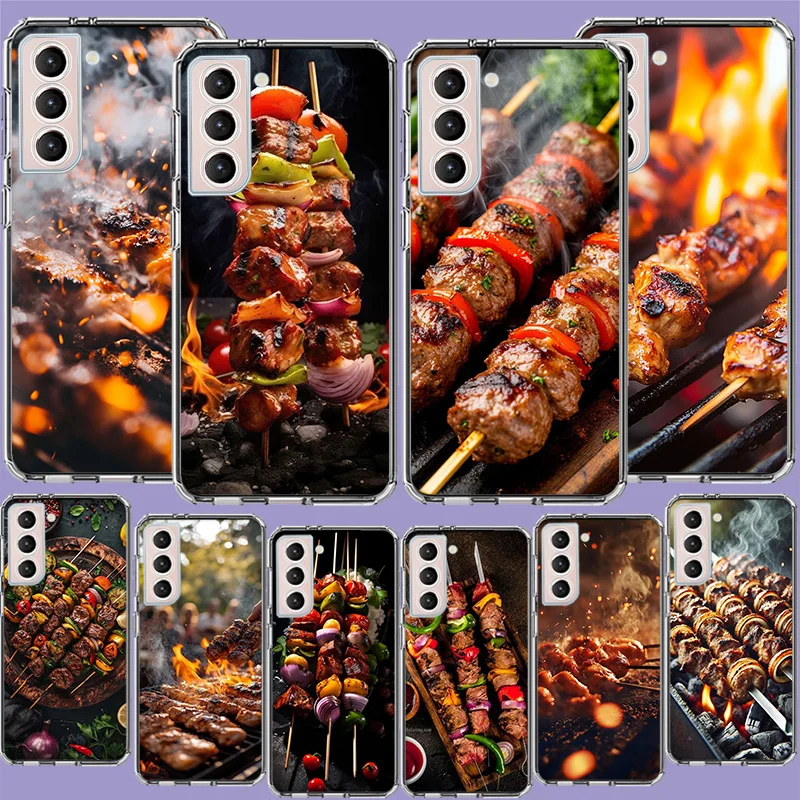 Barbecue and Grilled Meat BBQ Phone Case for Samsung A17 A37 A57 A07 A16 A26 A36 A56 A15 A35 A55 A06 A52S A04S A14 A24 A34 A54 A