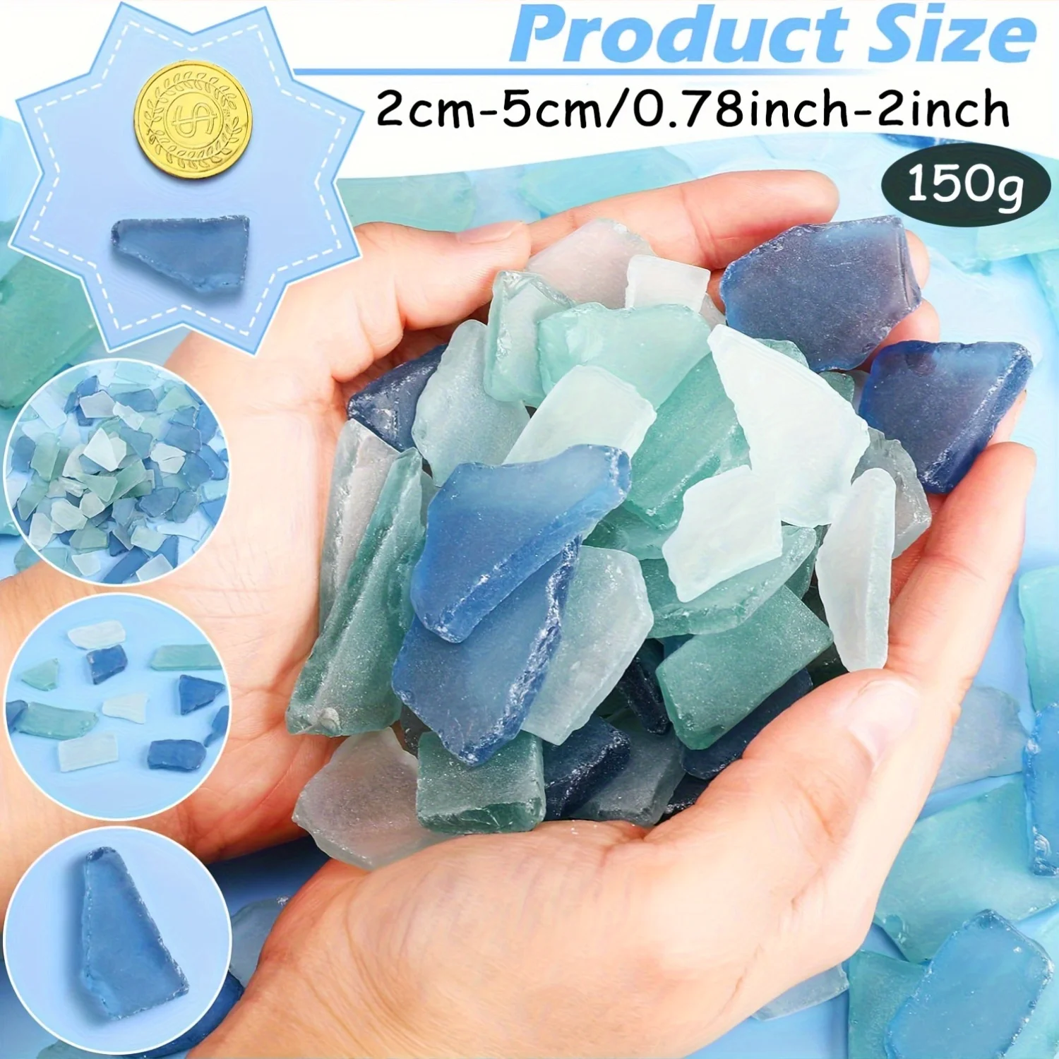 قطع زجاج البحر سحق شقة متجمد خاصة لزهرية حشو الشاطئ حفل زفاف المنزل حوض السمك الديكورات DIY بها بنفسك لوازم الحرف الفنية