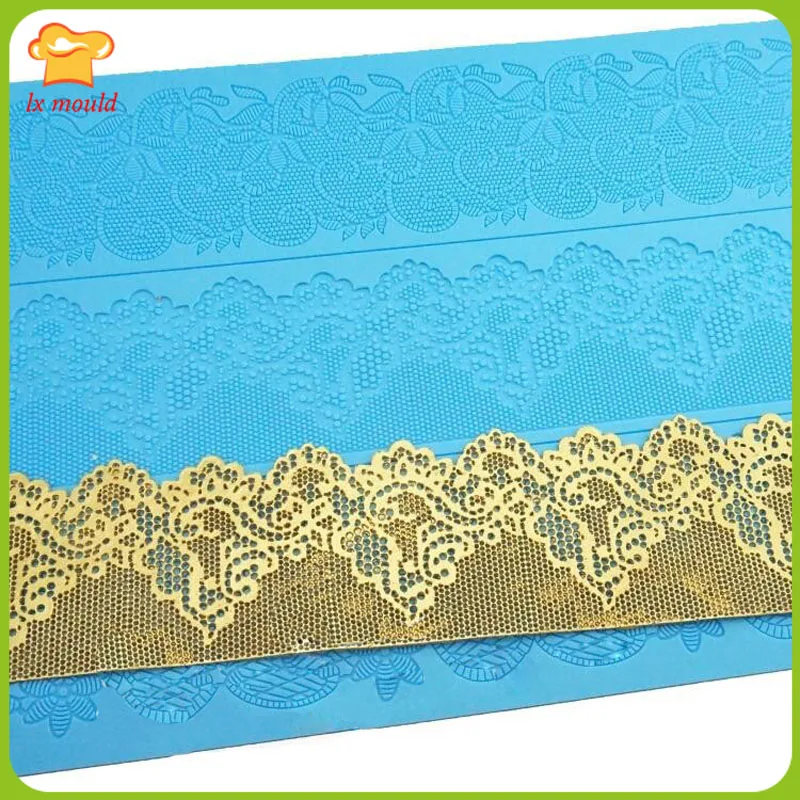 

Wave Lace Silicone Fondant Mold Lace Mat for Cake Decorating Border Shaped Decor Cupcake Wedding Sugarcraft Mould