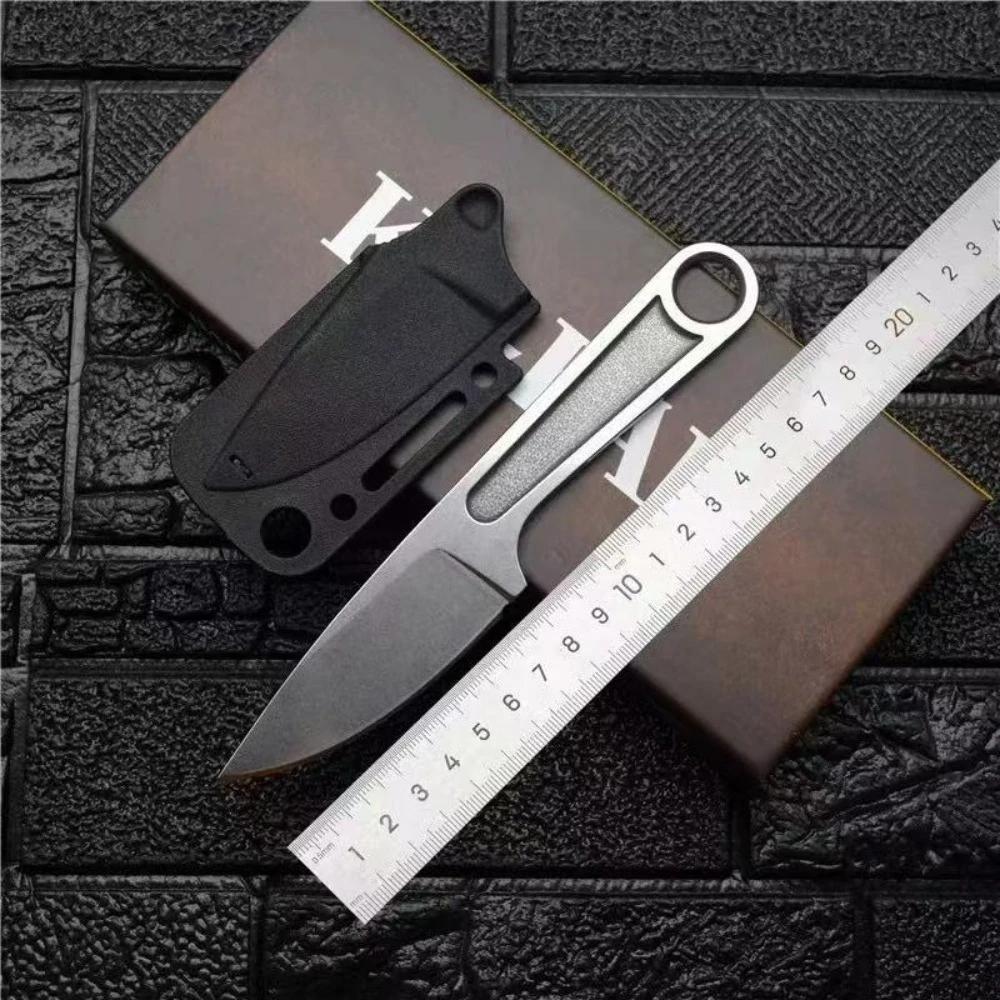 1119 Neck Fixed Blade Knife Full Steel Blade with Kydex Sheath Portable Outdoor EDC Pocket Utility Knife