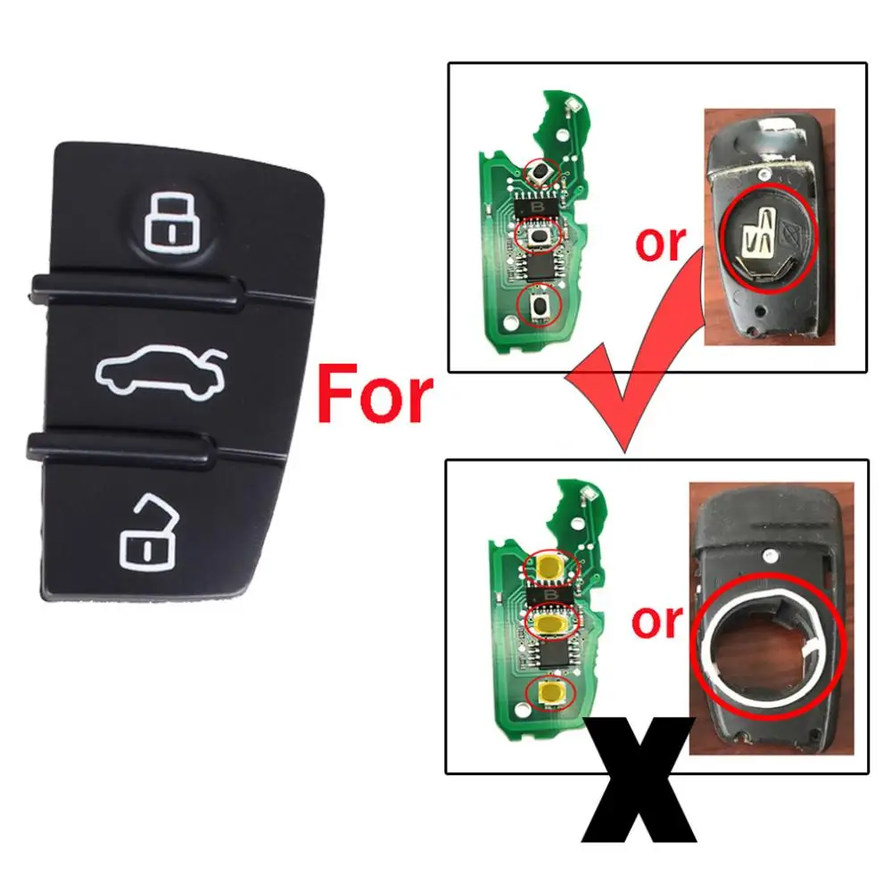 Чехол для автомобильного ключа, сменный 3-кнопочный складной пульт дистанционного управления, чехол для автомобильного ключа, подходит для Audi A2 A3 A4 A6 A6L A8 S5 Q7 TT