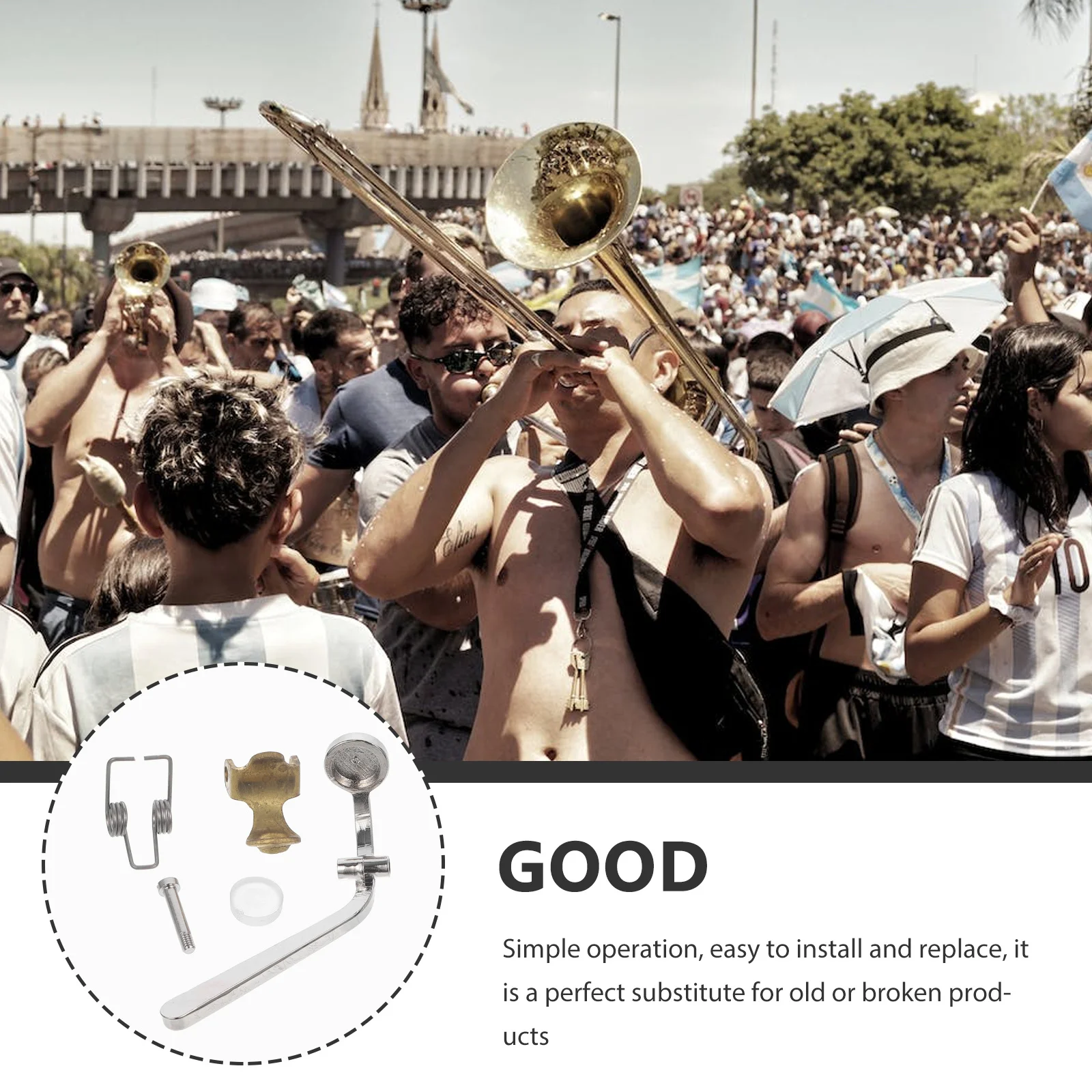 

1Pcs Lightweight Trombone Watergate Key Bond Cork Pad Accessory Perfect Substitute Easy Carry Trombone Draining Bond