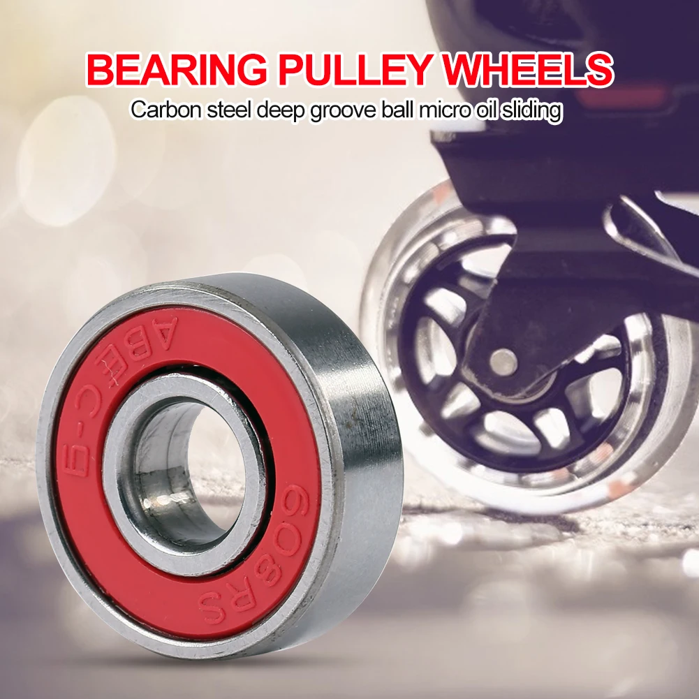 10pcs Sealed Ball Bearings 8x22x7mm 608rs ABEC-9 Inline Roller Skate Bearing Carbon Steel Miniature Ball Bearings for Skateboard