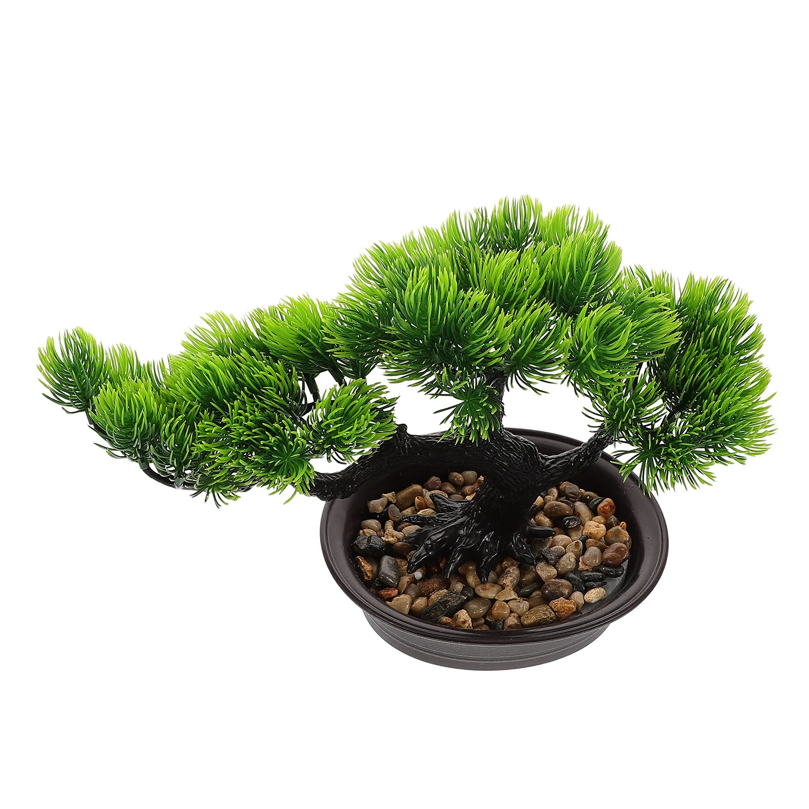 

Realistic Artificial Bonsai Tree Home Office Desk Japanese Faux Plant Decor Potted Green Bonsai Relaxation Stress Relief
