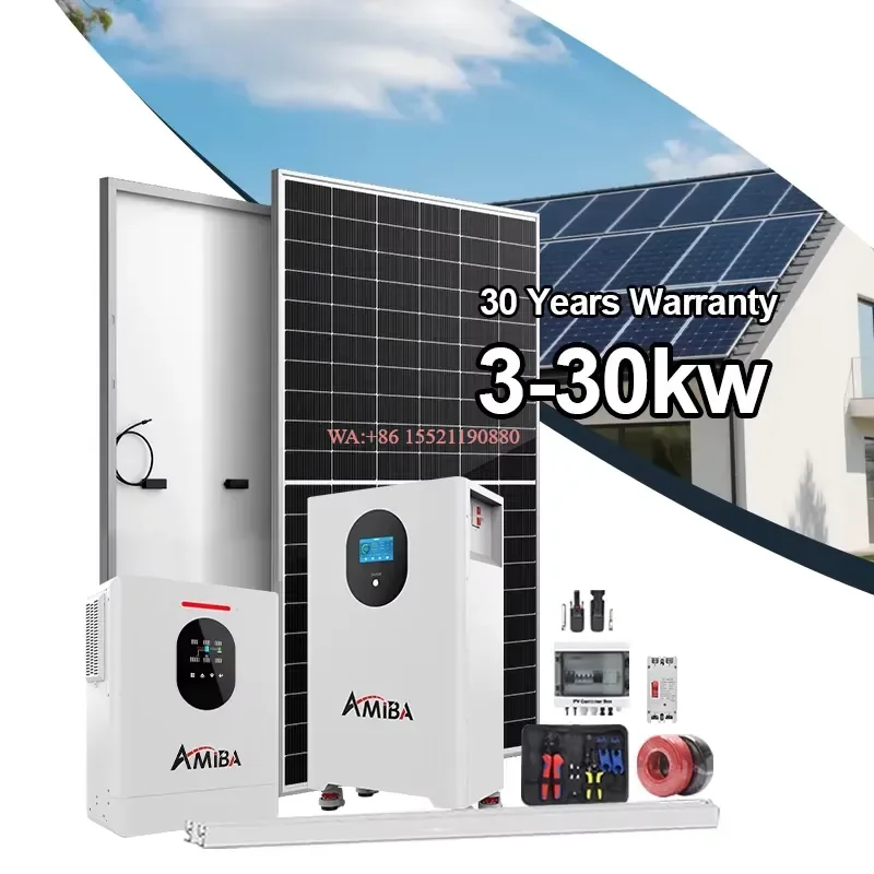 WMWMNU Complete Solar Power System 3kW 5kW 8kW 10kW 15kW Hybrid Inverter Lithium Battery Panel Generation Kit for Home