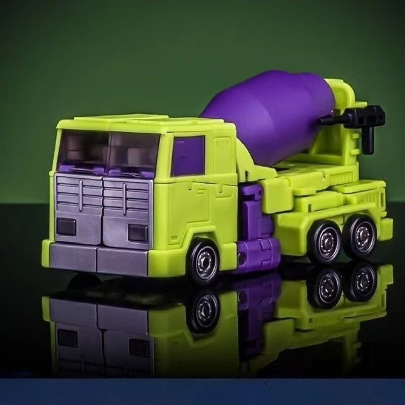 Transformiertes Spielzeug MS-B37A&B38A Kleiner proportionaler Gabelstapler mit feiner Beschichtung + Mischer-LKW-Set, Modell, Originalverpackung, Sammlung, Geschenk