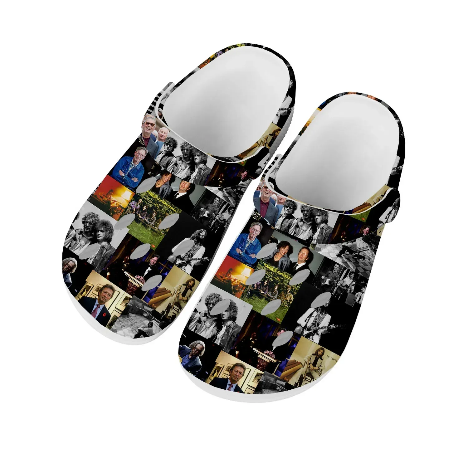 Eric Clapton rock musician guitar Home Clogs Custom Water Shoes Mens Womens Teenager Shoes Clog Breathable Beach Hole Slippers