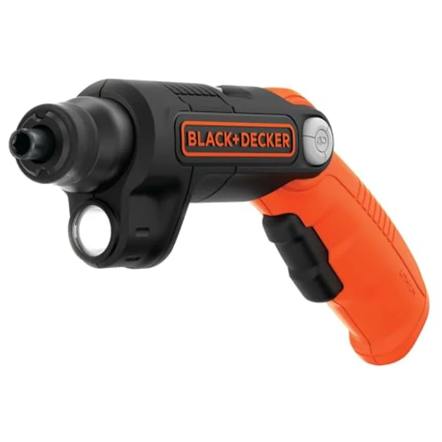 

Cordless Screwdriver with LED Light 4V MAX Electric Screwdriver with 2 Pcs Bit Set BDCSFL20C