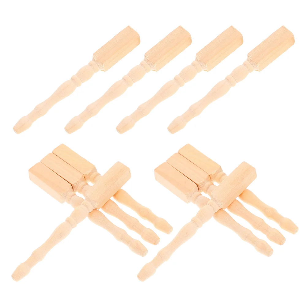 

12Pcs Dollhouse Mini Table Legs Wood 1:12 Scale Miniature Desk Feet Furniture Supports Dollhouse Decor Dining Table Legs