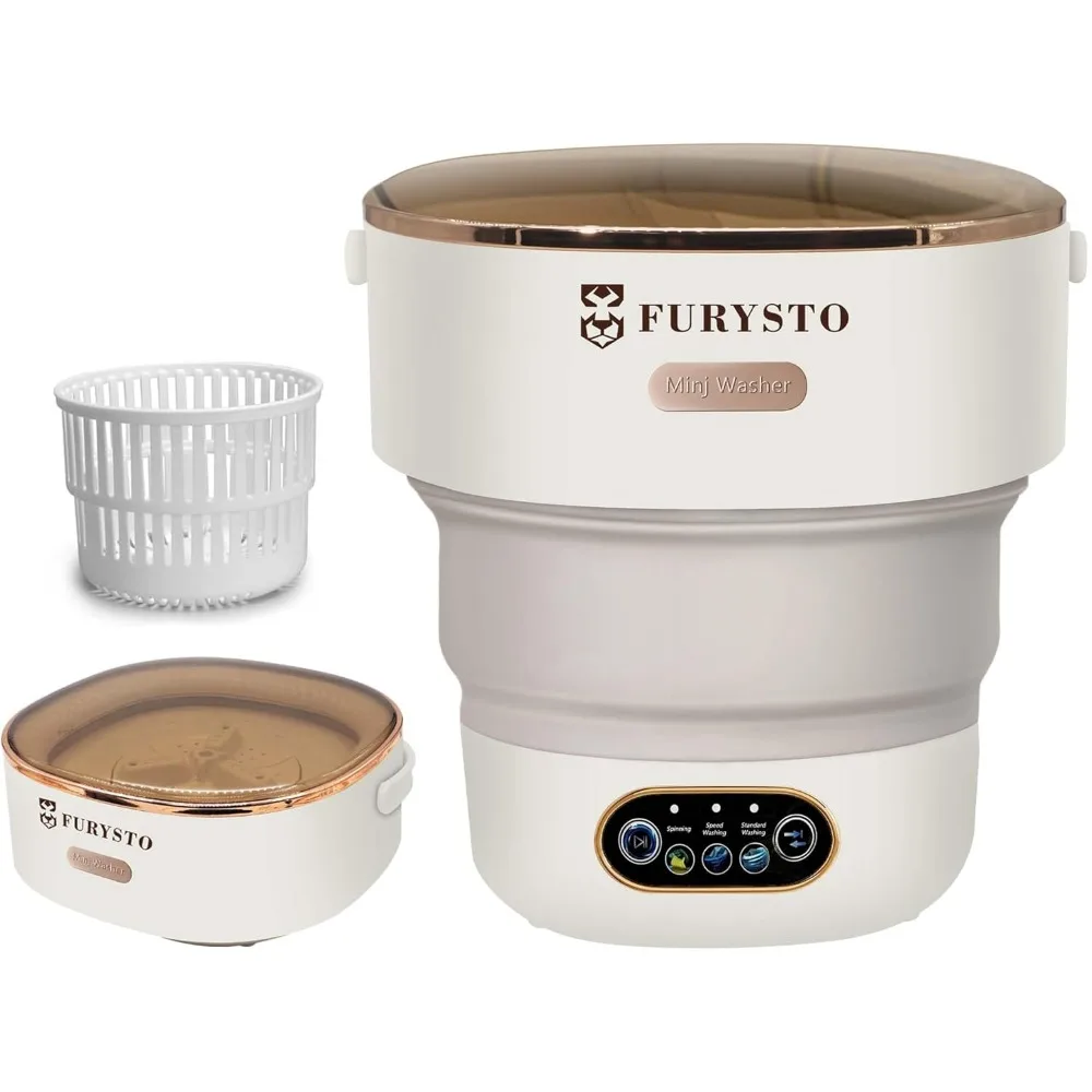 

Портативная стиральная машина FURYSTO, мини-стиральная машина 16 л с отжимной корзиной, 3 режима чистки, подходит для нижнего белья, детской маленькой одежды, Fo