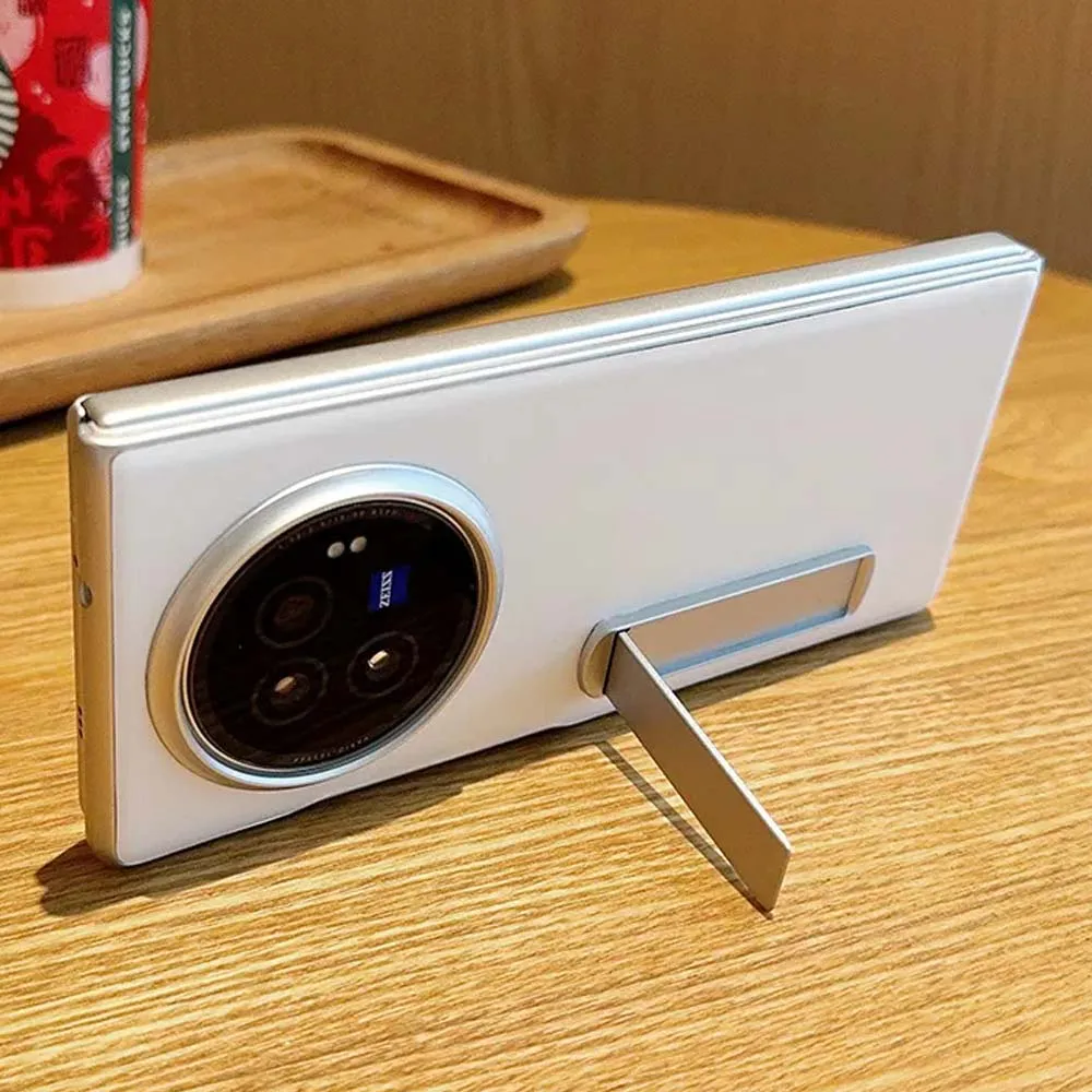 

Чехол Vivo X Fold 3 Pro из искусственной кожи, ультратонкий металлический держатель, защитный чехол для ПК, чехол для мобильного телефона Vivo X Fold3 Pro