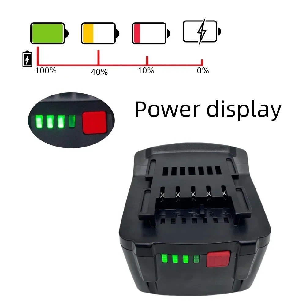 18V 14AH Battery for Metabo Cordless Power Tool Drill Drivers Wrench Hammers for Metabo 18V Battery 7AH-14AH 625592000 625591000