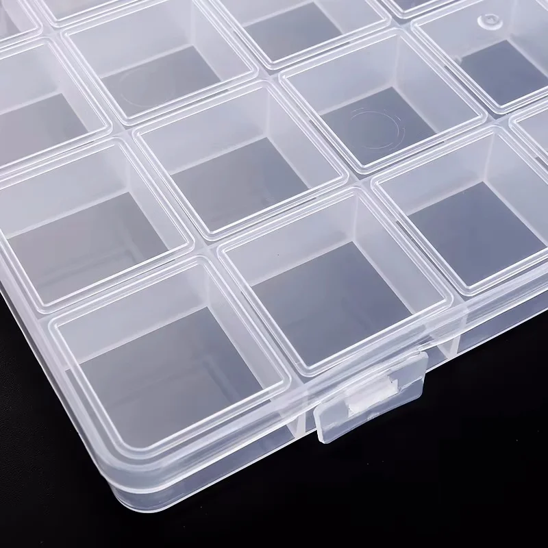 

Transparent Storage Container Jewelry Box Clear Plastic Organizer Box Empty Earring Storage Organizer Display Case for Beads