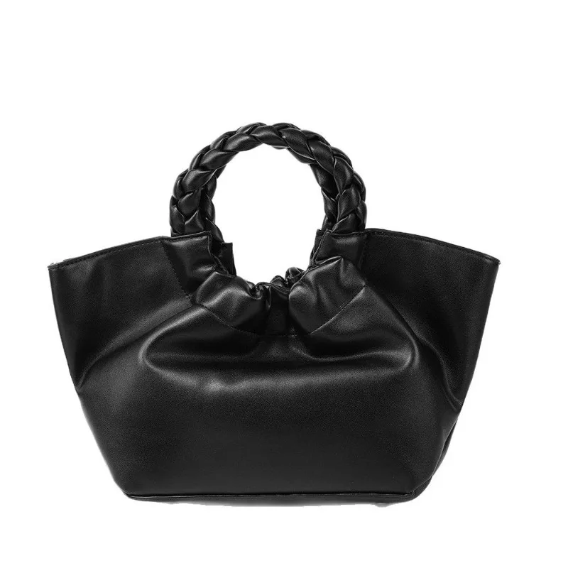 

Pleated Cloud Bag Vintage Woven Genuine Leather Women's Handbag Basket-Style Crossbody Dumpling Tote Bag