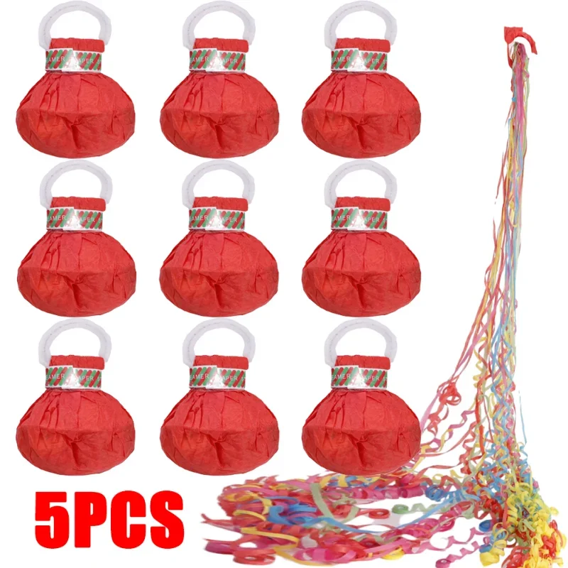 1/5PCS Party Popper Throw Streamers Colorful Ribbon Spray Bouquet Confetti Props for Wedding Party Birthday Atmosphere Supplies